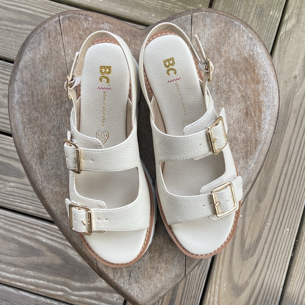 Anthropologie BC Footwear It's Happening Vegan Leather Sandal Women's Size 7.5 - Picture 12 of 14